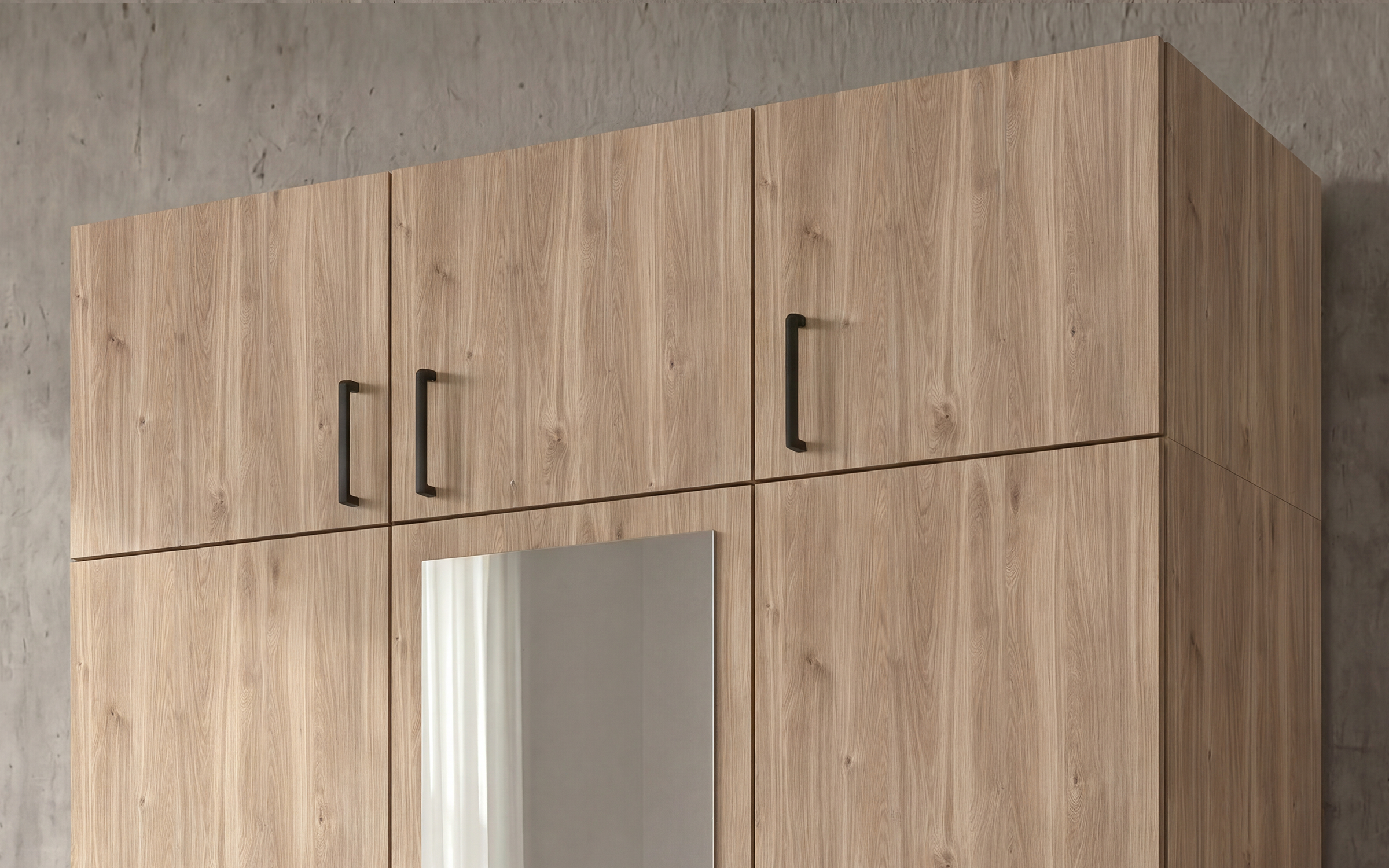 Upgrade for three-winged wardrobe Bruno and Massimo, honey Castello oak  3